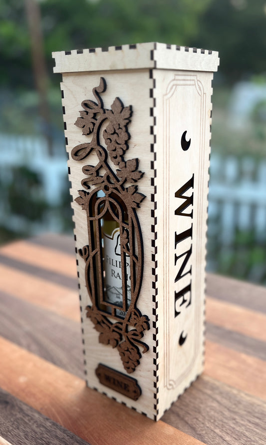 Wine Gift Box With Overlay