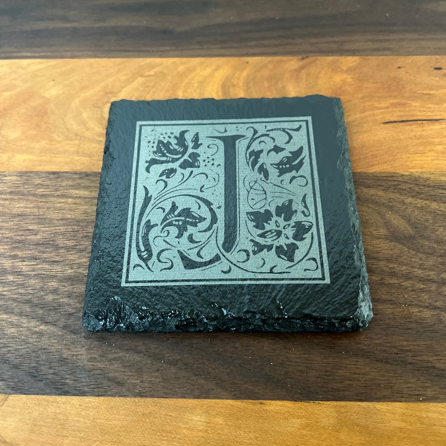 Monogramed Stone Slate Coasters