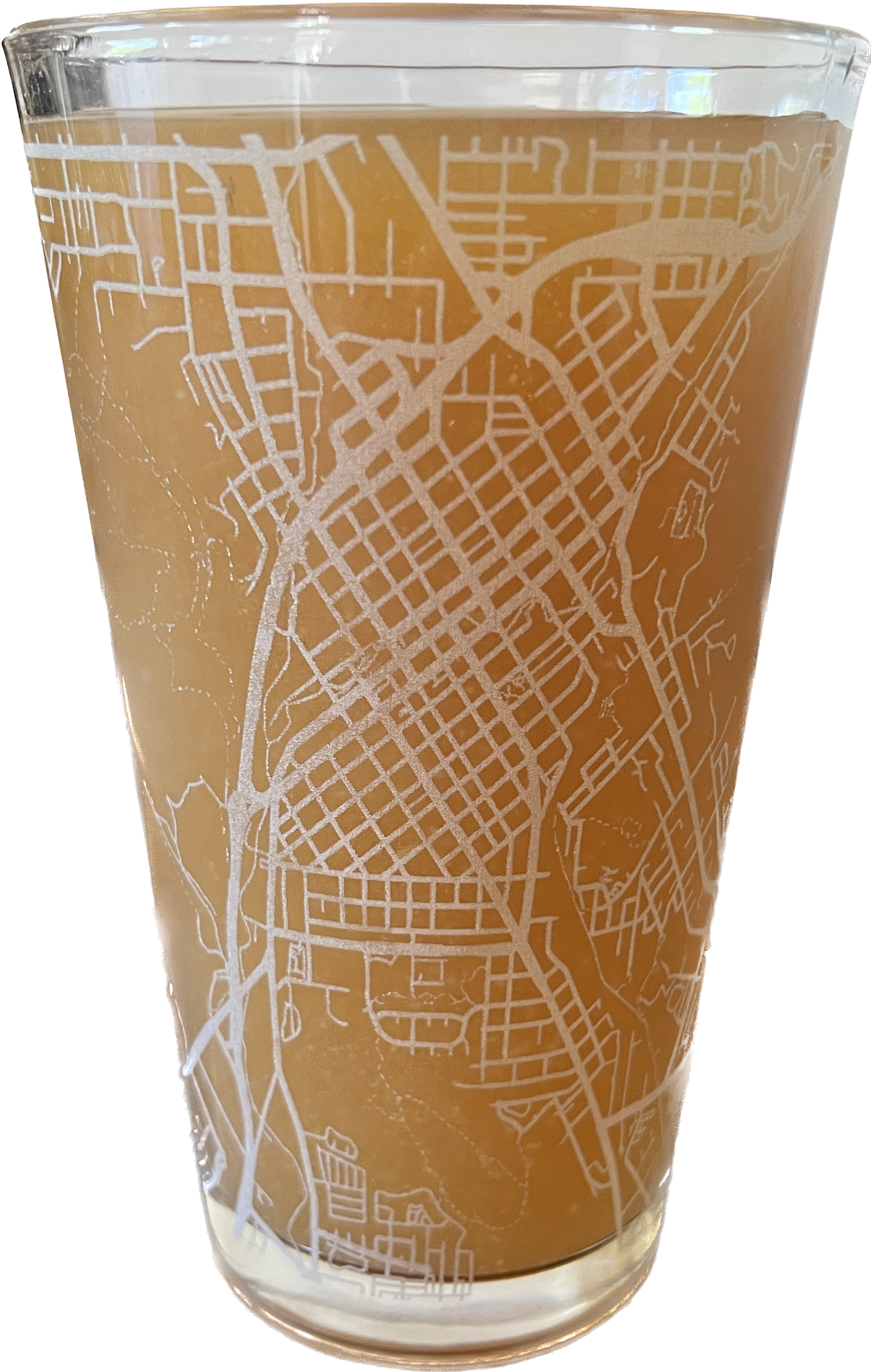 Hometown Etched Glassware